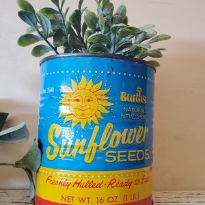 Vintage Sunflower Seed Tin